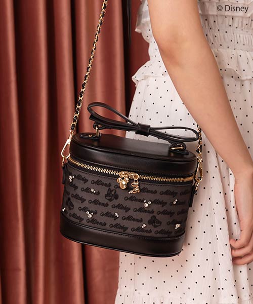 【SALE】【Mickey＆Minnie】/リボンバニティバッグ