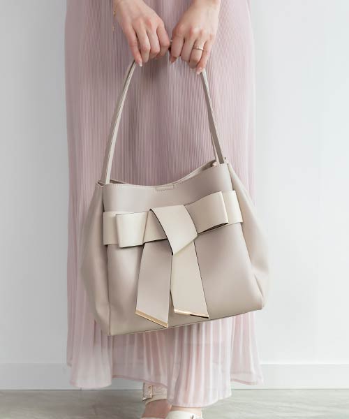 【WEB限定カラーあり】【A4対応】リボントートバッグ