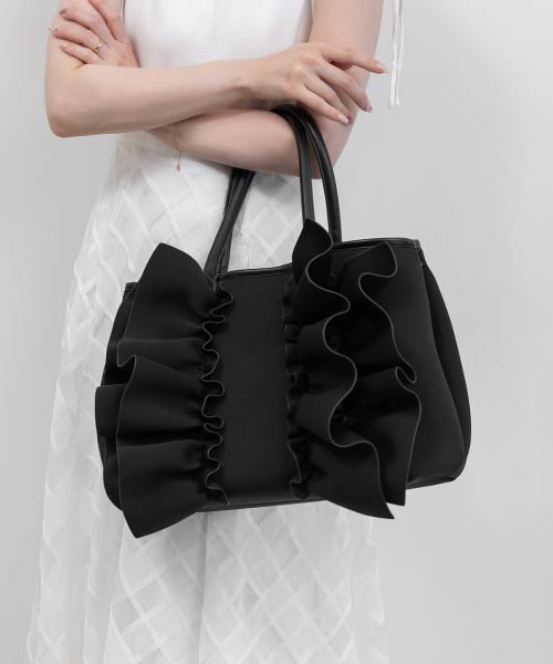 【A4対応】ダブルフリルトートバッグ