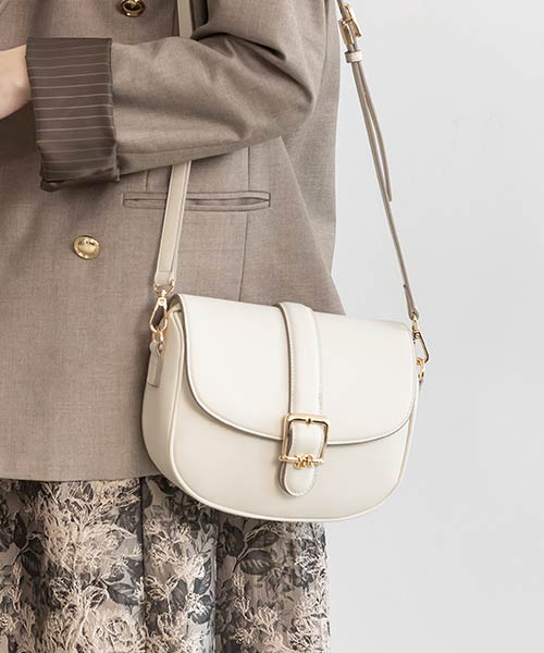 2WAY モノグラムバックルショルダーバッグ