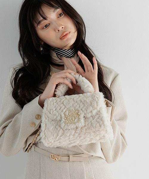 2WAY モノグラムショルダーファーバッグ