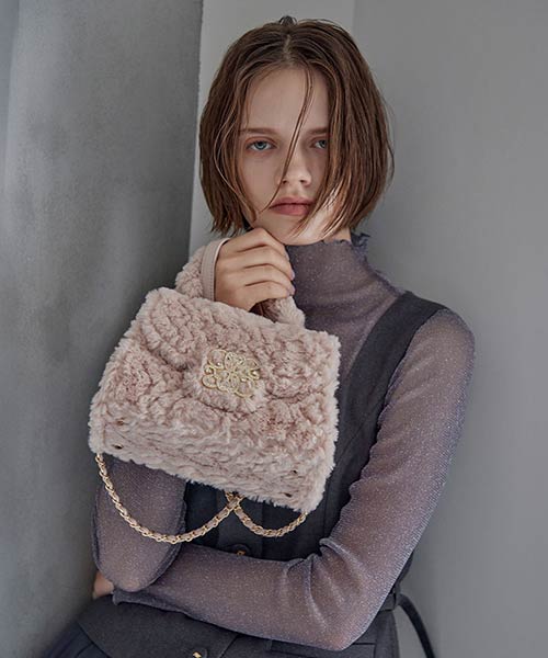 2WAY モノグラムショルダーファーバッグ