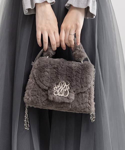 2WAY モノグラムショルダーファーバッグ