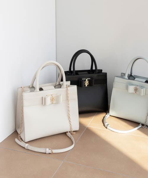 【再入荷】2WAY モノグラムリボントートバッグ