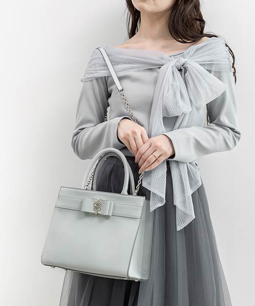 2WAY モノグラムリボントートバッグ