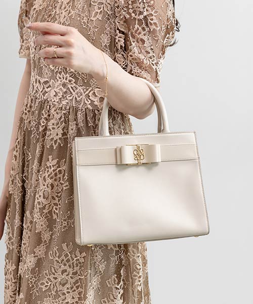 【再入荷】2WAY モノグラムリボントートバッグ