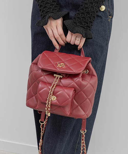 新色/キルティングデザインリュックバッグ