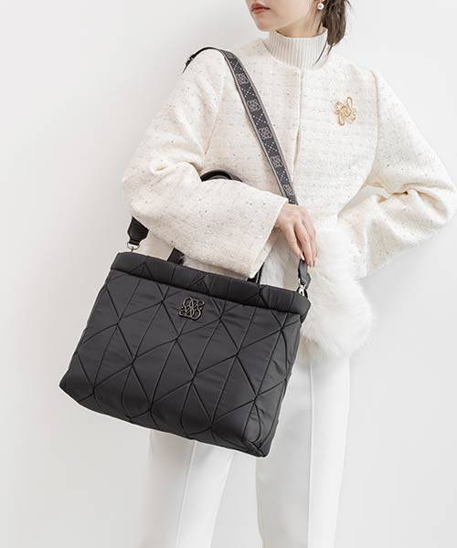 【A4対応】2WAY パデッドトートバッグ