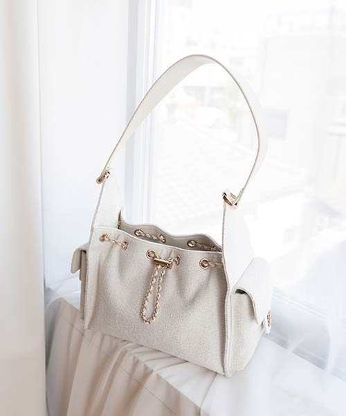 巾着デザインショルダーバッグ