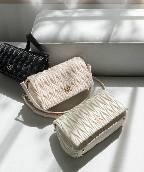 2WAY 立体キルティングデザインショルダーバッグ