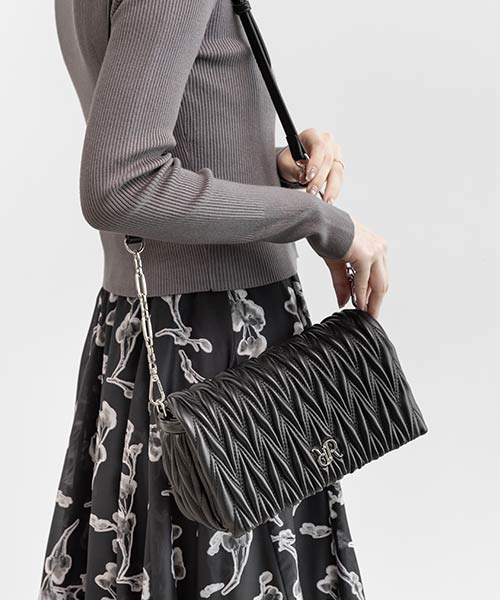 2WAY 立体キルティングデザインショルダーバッグ