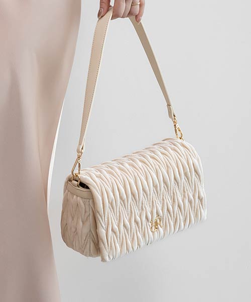 2WAY 立体キルティングデザインショルダーバッグ