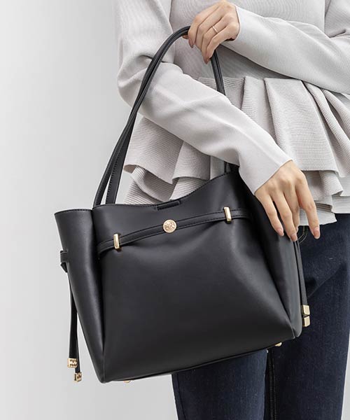 【A4対応】モノグラムパーツベルトトートバッグ