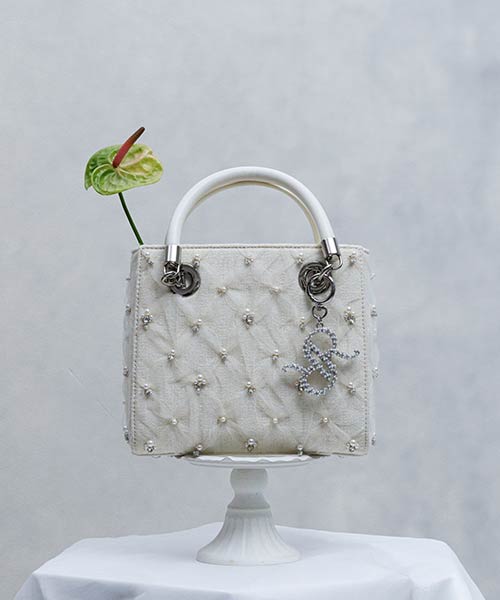 【LUXURY ITEM】2WAY ビジューデザインハンドバッグ