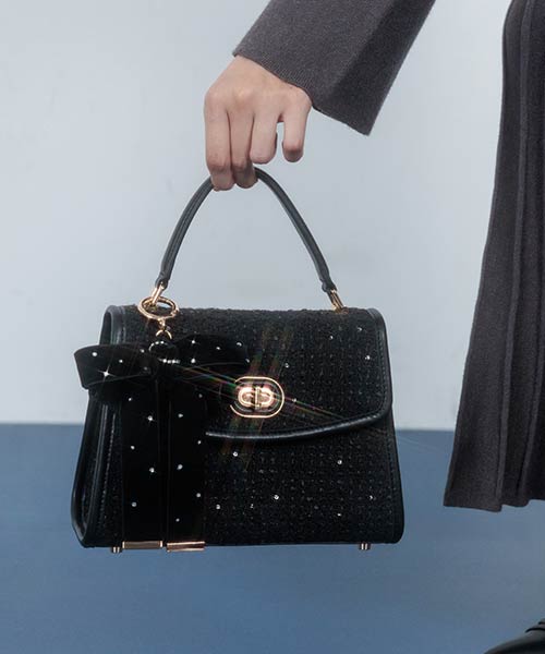 【Holiday Collection】2WAY リボンチャームハンドバッグ