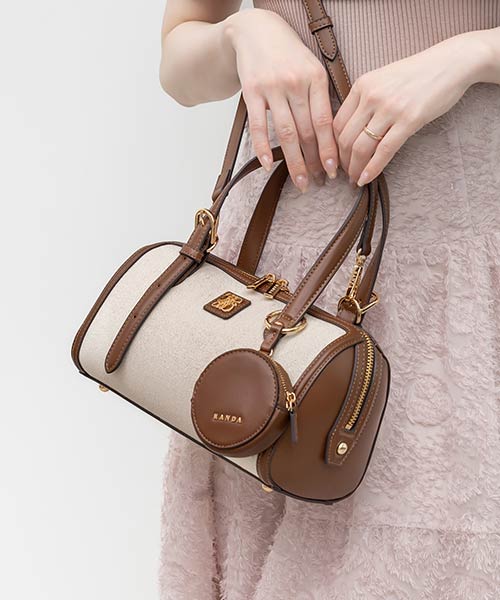 2WAY デザインベルトボストンバッグ