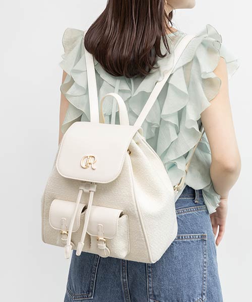 フラップデザインリュックバッグ