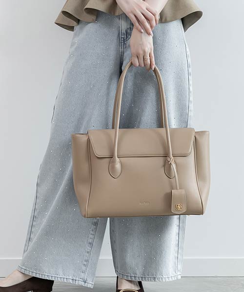 【26AW】【A4対応】フラップデザイントートバッグ