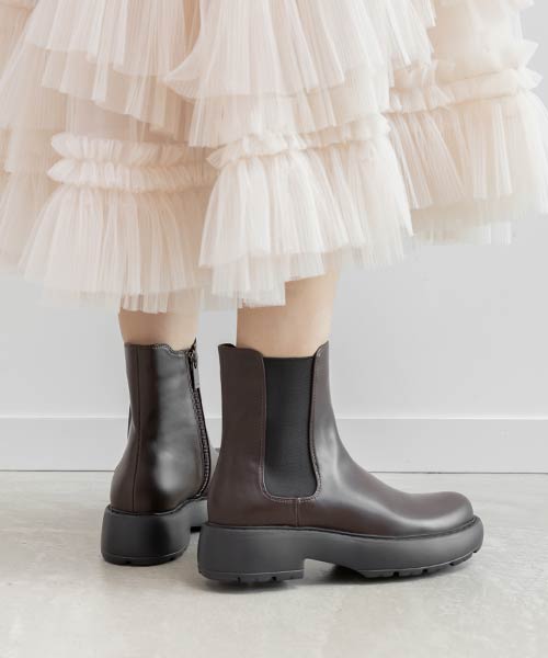 ボリュームソールベーシックサイドゴアブーツ