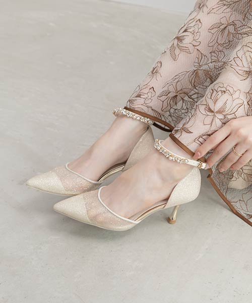 【26SS】2WAY ラメシアーセパレートパンプス
