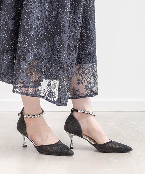 【26SS】2WAY ラメシアーセパレートパンプス