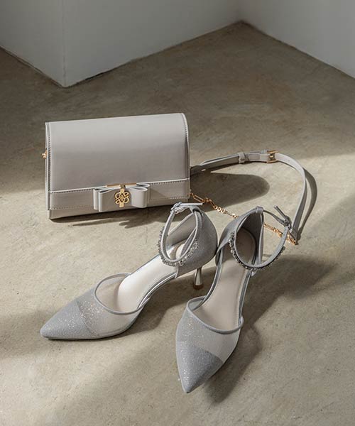 【26SS】2WAY ラメシアーセパレートパンプス