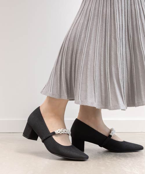 3WAYスクエアトゥパンプス