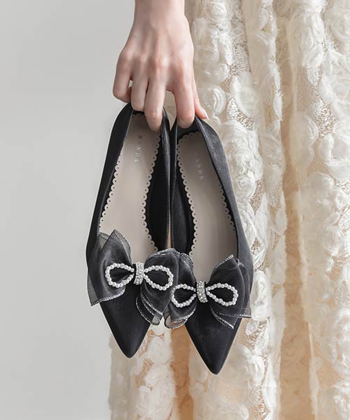 【26SS】2WAY シアーリボンパンプス