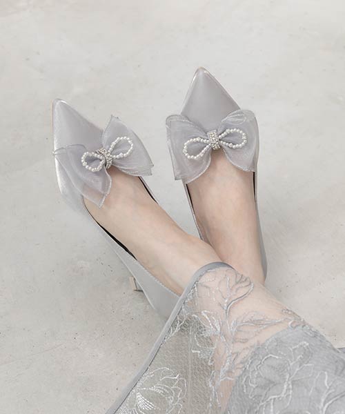 【26SS】2WAY シアーリボンパンプス