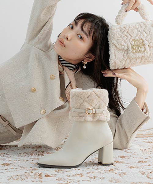 【再入荷】4WAYキルティングファーブーツ