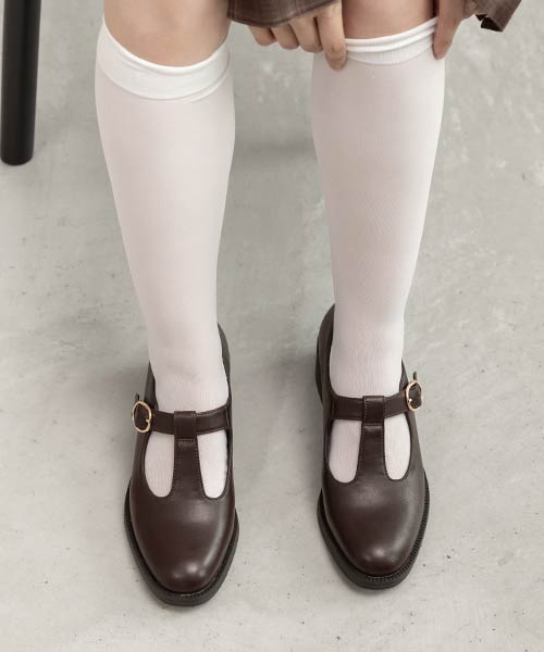 【SALE】ベーシックTストラップシューズ