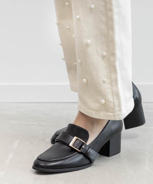 ギボシバックルヒールアップローファー