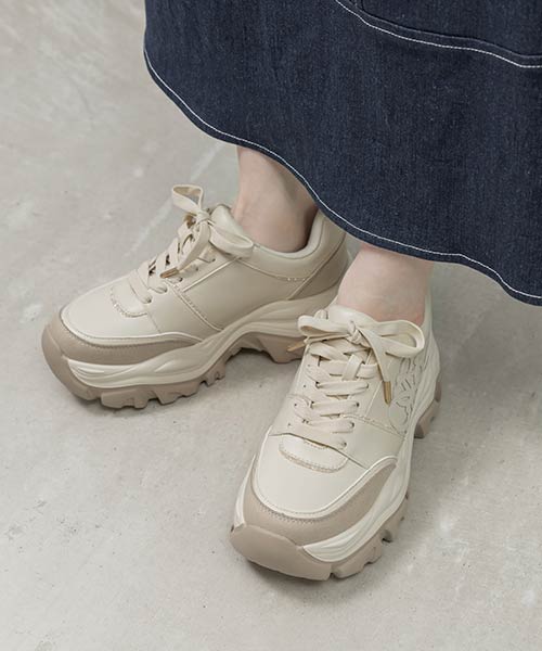 【26SS】モノグラムカッティングデザインスニーカー