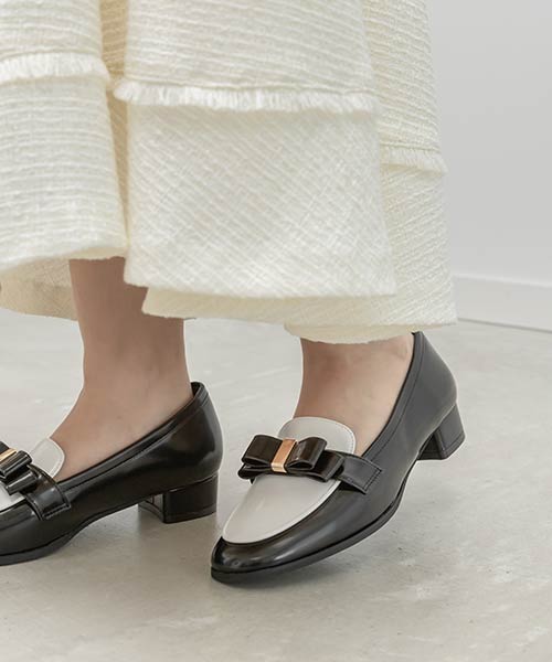 【26SS】晴雨兼用 クラシックリボンローファー