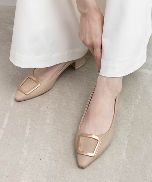 ゴールドパーツパンプス