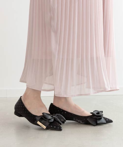 【SALE】リボンデザインフラットシューズ