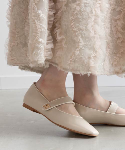 【SALE】3E幅広 モノグラムパーツメリージェーン