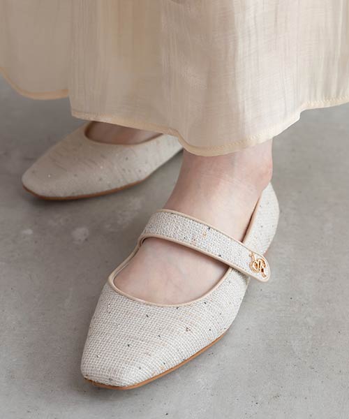 【SALE】3E幅広 モノグラムパーツメリージェーン