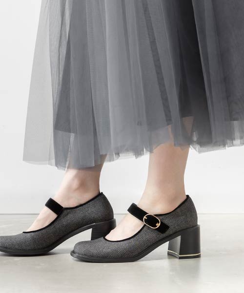 ヒールアップメリージェーンパンプス