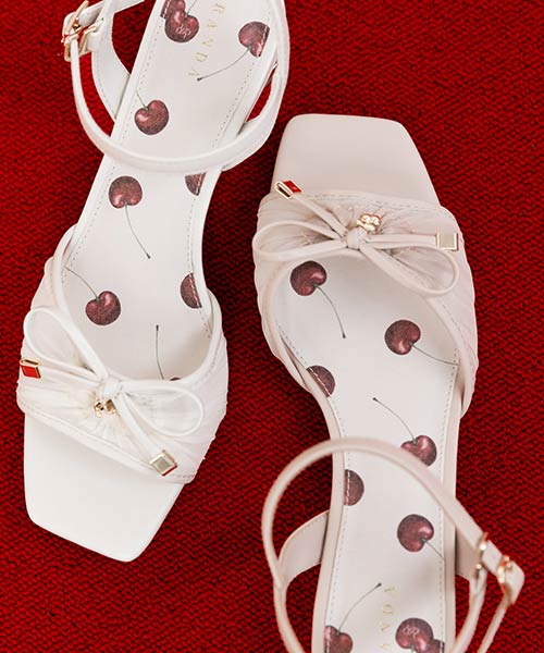 【Cherry Collection】チェリーデザインストラップサンダル