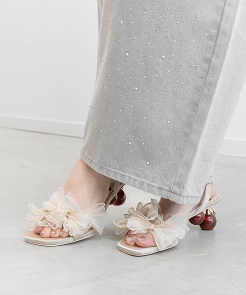 【Cherry&Strawberry】チェリーヒールストラップサンダル