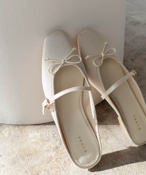 バレエシューズライクミュールパンプス