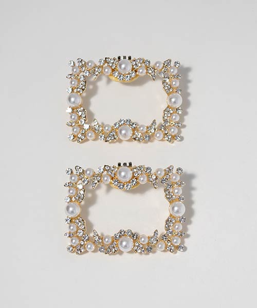 パールビジューシューズクリップ