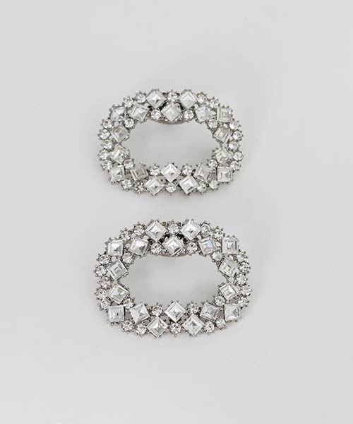 ビジューオーバルシューズクリップ